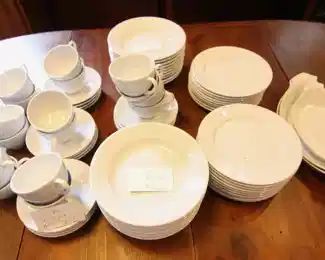 Very nice quality Apilco porcelain white dishes.
