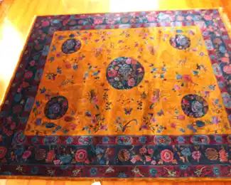 8' x 10' 1920's Art Deco Walter Nichols Chinese Rug. Newly cleaned by Woodard.
