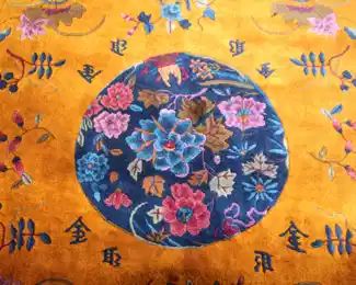 8' x 10' 1920's Art Deco Walter Nichols? Chinese Rug. Newly cleaned by Woodard. 