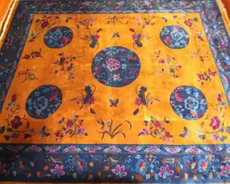 8' x 10' 1920's Art Deco Walter Nichols? Chinese Rug. Newly cleaned by Woodard.