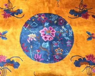 8' x 10' 1920's Art Deco Walter Nichols Chinese Rug. Newly Cleaned by Woodard.