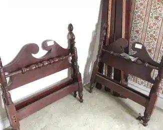 Pair of twin beds.