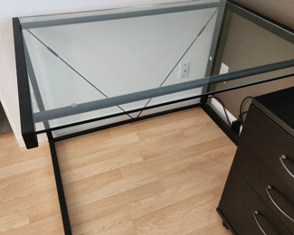 Glass Top Desk - $100