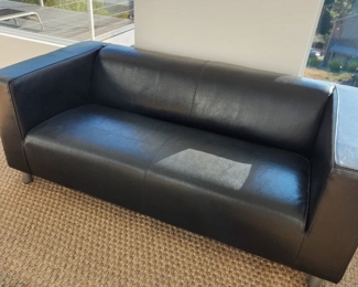 Black Leather Sofa - $300 