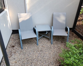 Two Outdoor Chairs w/Table $125