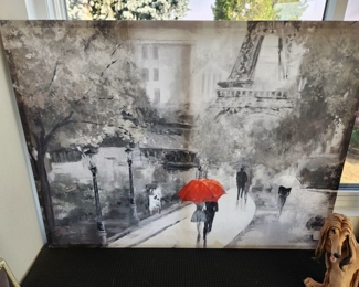 Paris Scene on Canvas - $50