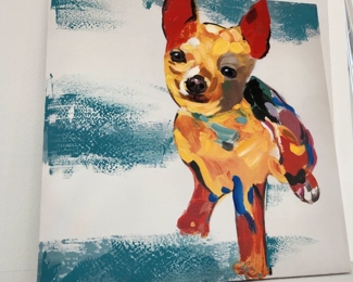 Doggie Print on Canvas  - $40