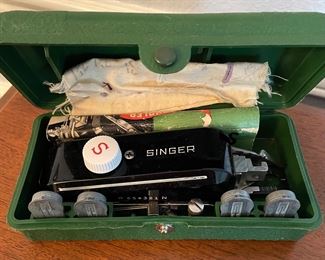 Vintage Singer Button Holer with Case