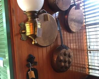 antique copper and brass