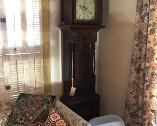 American antique tall case clock