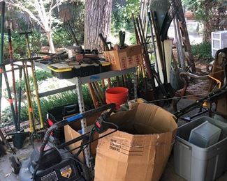 lawn mowers , lawn tools etc