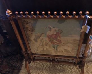 needlepoint fire screen