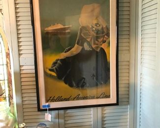 vintage ocean liner poster