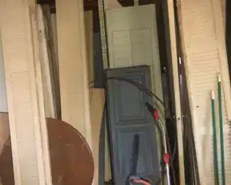 shutters and lawn equipment