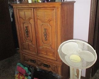 Cabinet and fan