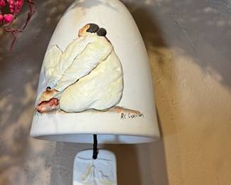 RC Gorman Ceramic Bell Wind Chime	6 inch bell	
