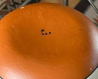 Santo Domingo Pueblo bowl Native American Pottery SDP	2 x7in  diameter	
