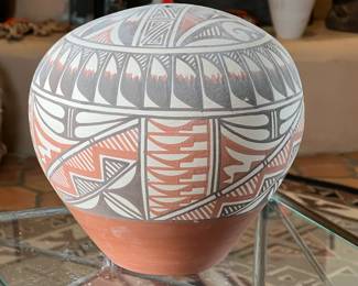 A. Tafoya Jemez Seed Pot Native American Pottery 	7.5 inches high	
