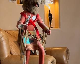 Large Native American Kachina Doll Buffalo Unsigned	32.5 inches high.	
