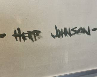 Original Art Herb Johnson Native American with Horse	Frame: 40.5 x 40.5in	
