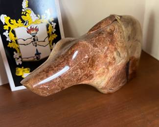 Robert Hayes Zuni Bear Fetish Carved Stone Native American&nbsp;	4.5 x 8.5 x 1.5.in	HxWxD
