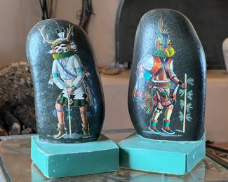2pc Dolores Henson Kachina Salt River Rock Art PAIR	8 inches high	

