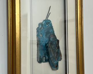 Bob Cooper Southwest Metal Sculpture Art Framed Santa Fe	Frame: 16.5 x 10.5	
