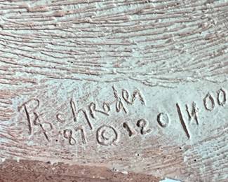 Ron Schroder Sculpture Native American Woman #2 Art	11 inches high	
