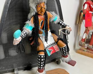 Large Harry Wilson Sr. Kachina Doll Wolf Vintage Native American Art 	24 inches high	
