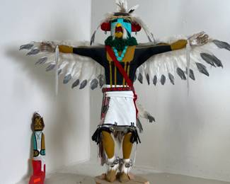 Large Eagle Kachina Doll Unsigned Native American	24 inches high	
