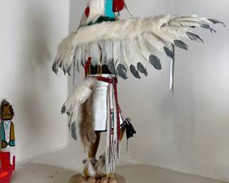 Large Eagle Kachina Doll Unsigned Native American	24 inches high	
