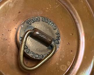 Antique Brass Bed Foot Warmer	3.5 x 8in diameter.	
