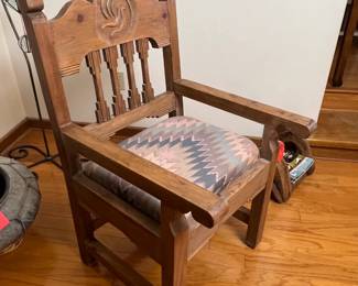 Carved Pine Southwest Accent Chair	39 x 22 x 24.in	
