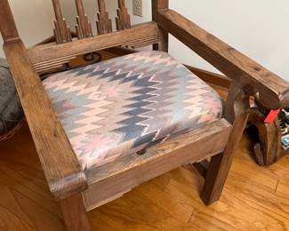 Carved Pine Southwest Accent Chair	39 x 22 x 24.in	
