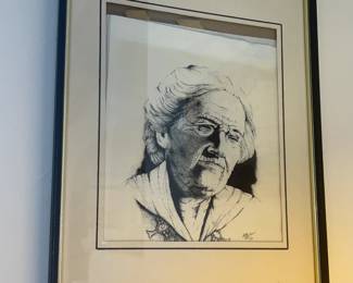 Bob Bolton Art Native American Woman	Frame: 19 x 15in	
