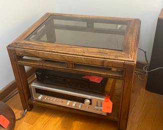 Glass & Wood End Table #2	21 x 22 x 28in	HxWxD
