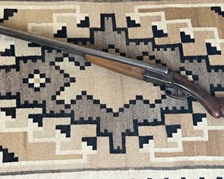 Remington Arms 1900 Damascus Side by Side Shotgun 	Total Length: 46.5in	
