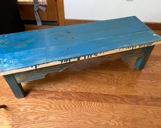 Rustic Hand Painted Bench		

