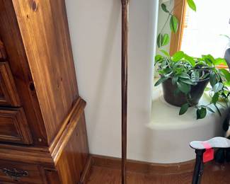 Dan Brown Eagle Head Walking Stick Cane Signed		
