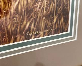 It's Time to Rest Signed Framed Photo Print 1984 Kaley 		
