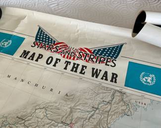 Original Stars & Stripes Korean War Map. 1953		
