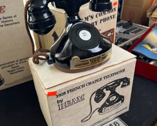 Jim Beam Decanter 1928 French Cradle Telephone		
