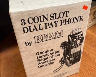Jim Beam Decanter Coin Slot Dial Pay Phone		
