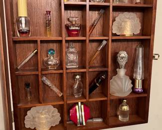 Vintage Perfume Wall Display		
