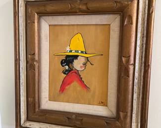 Native American Girl Painting		
