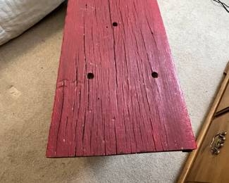 Blue & Red Rustic Bench		
