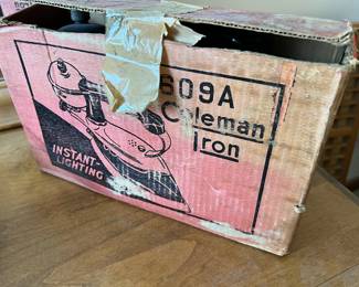 Coleman 609A Iron in box		
