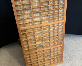 Antique Printers Tray Letterpress 		
