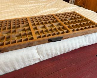 Antique Printers Tray Letterpress 		
