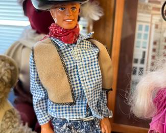 Ken & Barbie Cowboy Dolls Mattel 1968 Indonesia		
